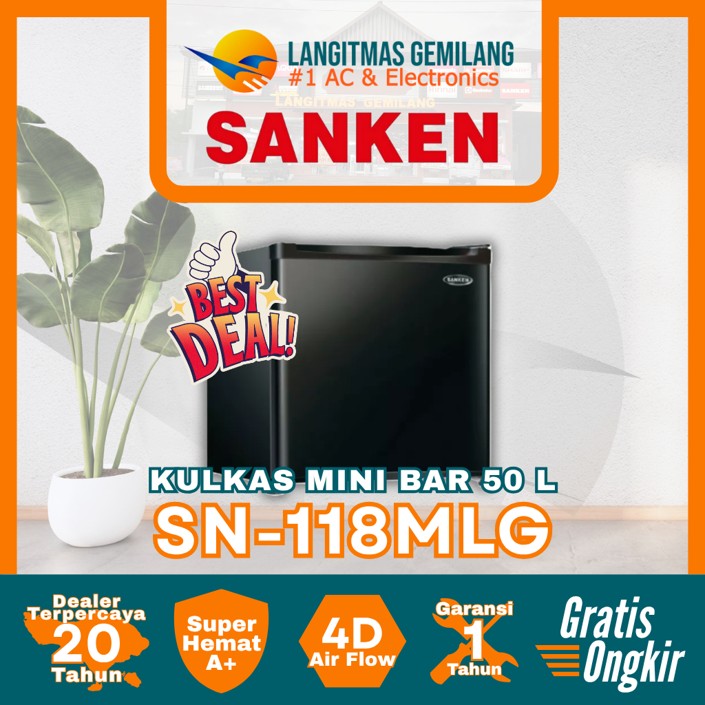 SANKEN KULKAS MINI BAR 50 Liter SN-118MLG