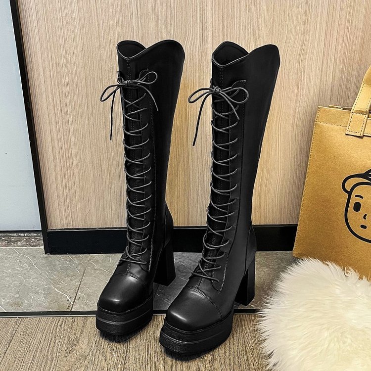 New Arrival Pinkey P390 Sepatu Boots Panjang Wanita Boots Winter Overknee Pu Leather