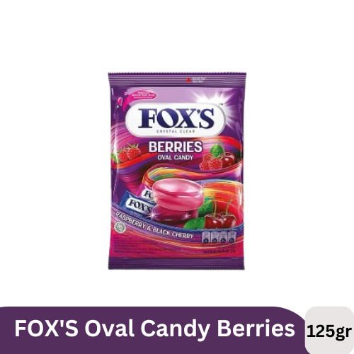 

FOX'S Oval Candy Berries 1 Karton (24 Bag) - Permen Rasa Beri 125g