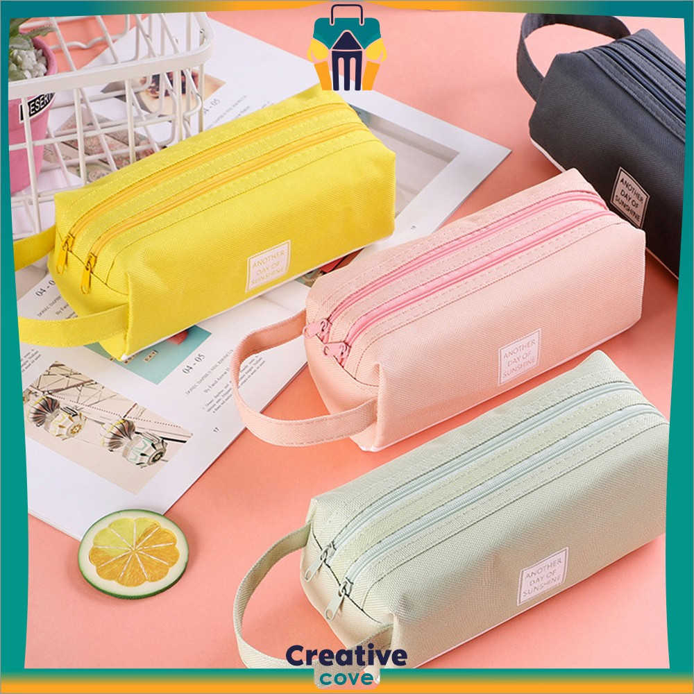 

EC Kotak Pensil Perlengkapan Sekolah 2 Sisi Dompet Pensil Stationery / Tempat Bolpen Pen Make Up Pouch Kosmetik Travel Creative Cove A80