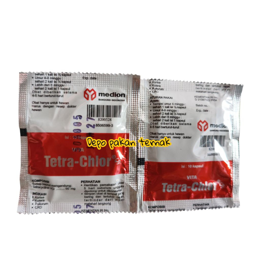 tetra chlor sachet 10caps medion