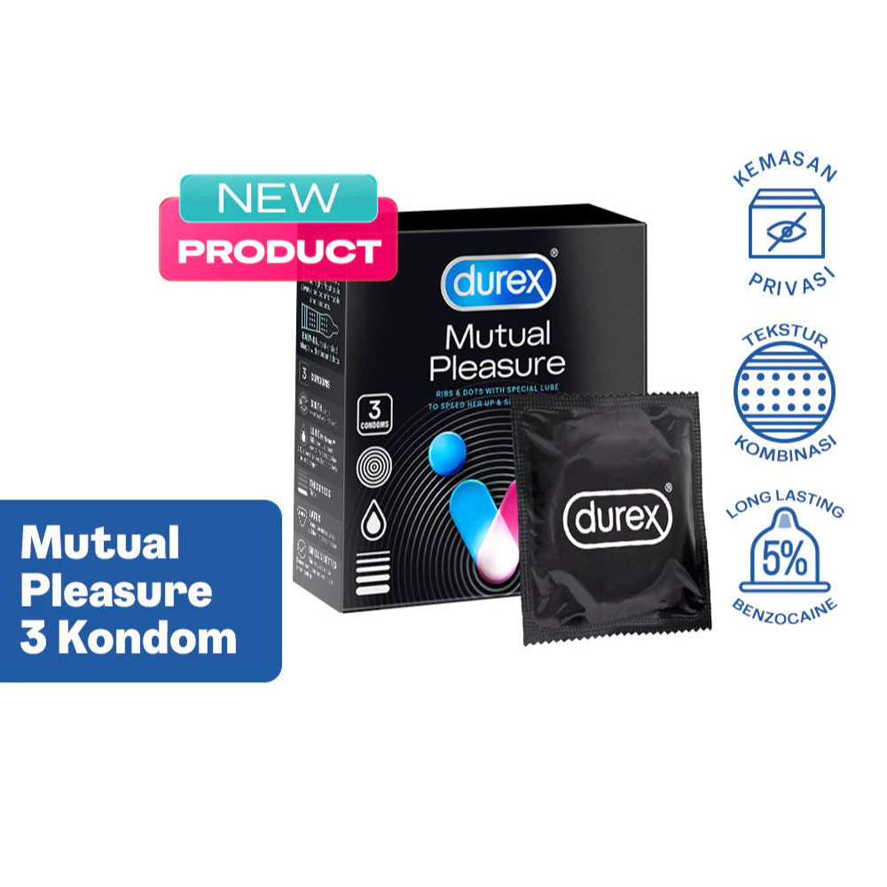 Kondom Durex Mutual Pleasure 3's Pcs - Kondom Gerigi