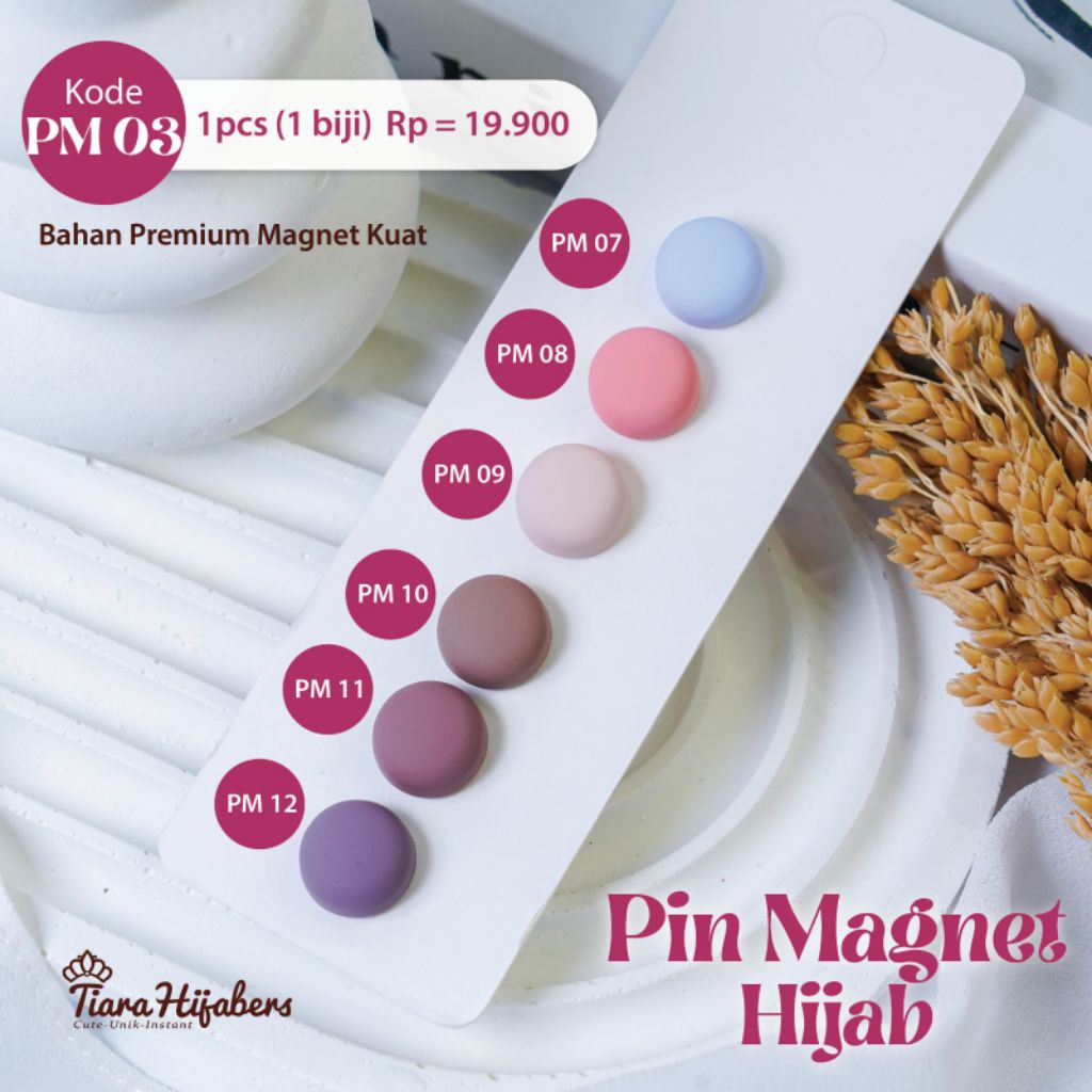 Pin Hijab Anting Slip Magnet Bros Aksesoris Syal Selendang Muslim-Klip Jilbab Bros Jilbab Non-slip M