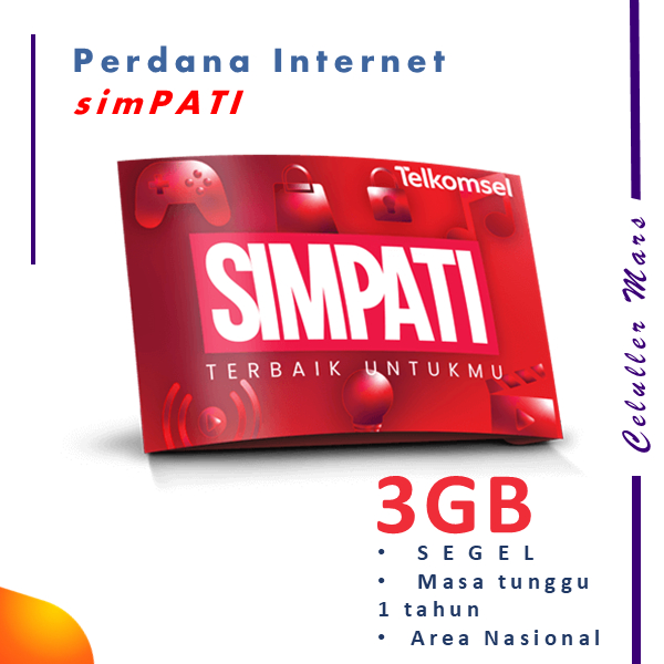 Kartu perdana Telkomsel 3GB Nasional, segel perdana simpati Lite 3gb prabayar