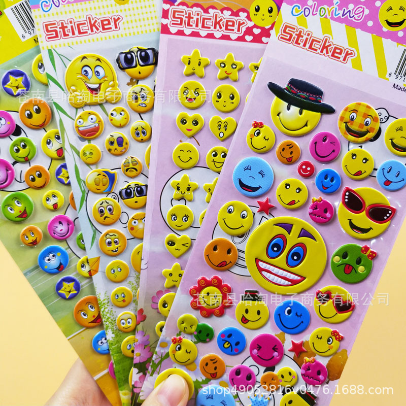 

Stiker Timbul 3D Mainan Tempel Untuk Anak Motif Karakter Lucu