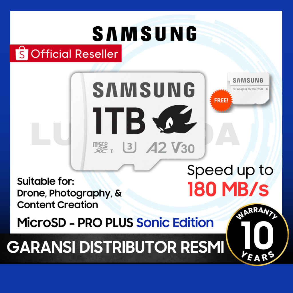 SAMSUNG Microsd PRO PLUS 1TB MicroSD SDXC Memory Card Micro SD kartu Memori Memory Card ORI Original