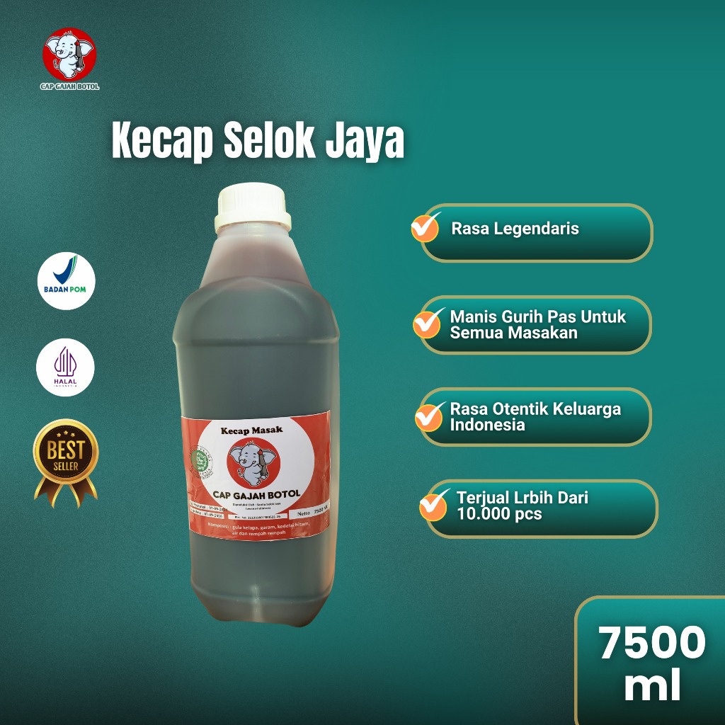 

Kecap Gajah Botol 7500ML