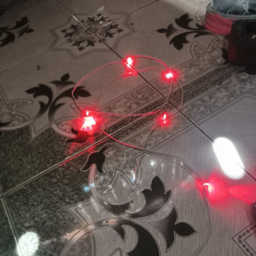 LAMPU LAYANGAN WARNA MERAH 1 WARNA 2M UNTUK DINAMO DAN BATRE