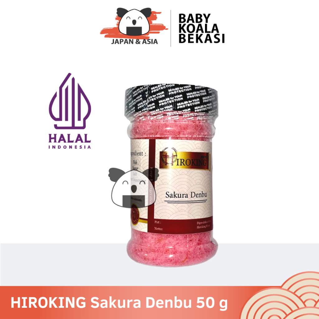 

HIROKING Sakura Denbu 50 g Halal │ Abon Ikan Pink Sakura untuk Sushi Bento -BKB