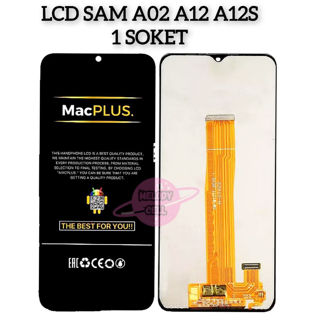 LCD TOUCHSCREEN SAMSUNG A02 A12 A12S 1 SOKET TERLARIS NEW