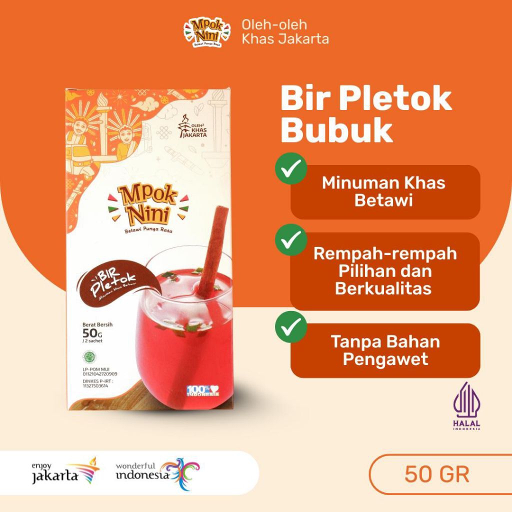 

Bir Pletok Bubuk Minuman Khas Betawi | Mpok Nini | Oleh-Oleh Jakarta