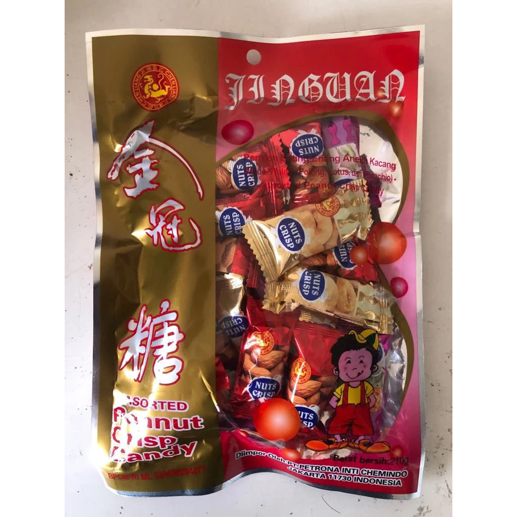 

Cemilan Khas China Asorted Peanut Crisp Candy Chen Liang Ji Nuts Crisp Kecil Enting 210gr