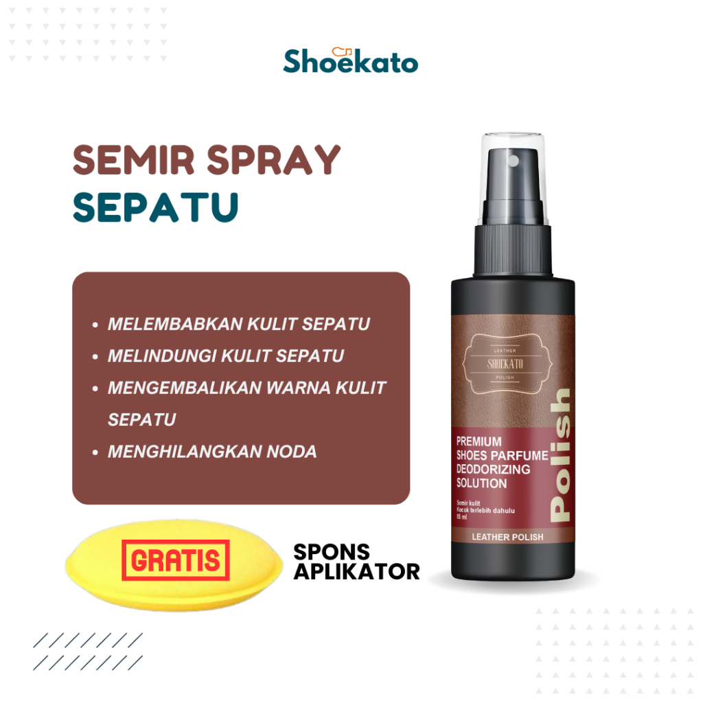 Shoekato Semir Sepatu Spray Putih Netral Untuk Kulit Dan Sintetis