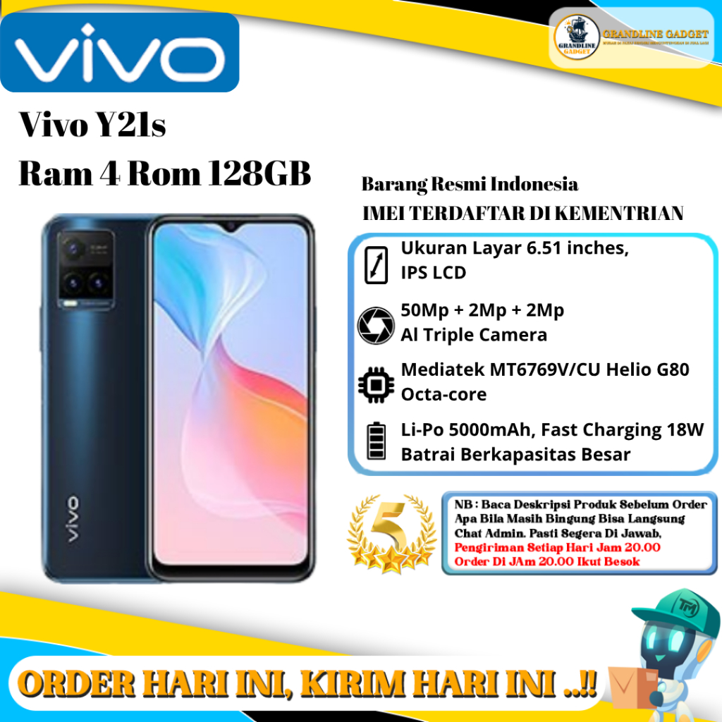 Vivo Y21s Ram 4 Rom 128GB
