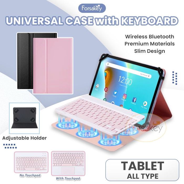 ( BISA UNTUK SEMUA TIPE TABLET ) Wireless Bluetooth Keyboard Blutooth Keybord Kibord Papan Ketik Mou