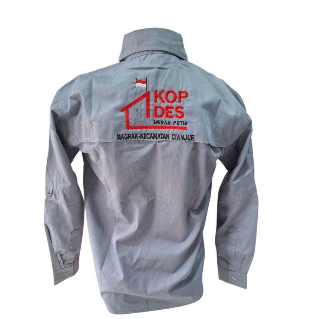 KEMEJA KOPDES MERAH PUTIH. BAJU KOPERASI DESA MERAH PUTIH, HEM KOPDES TERBARU