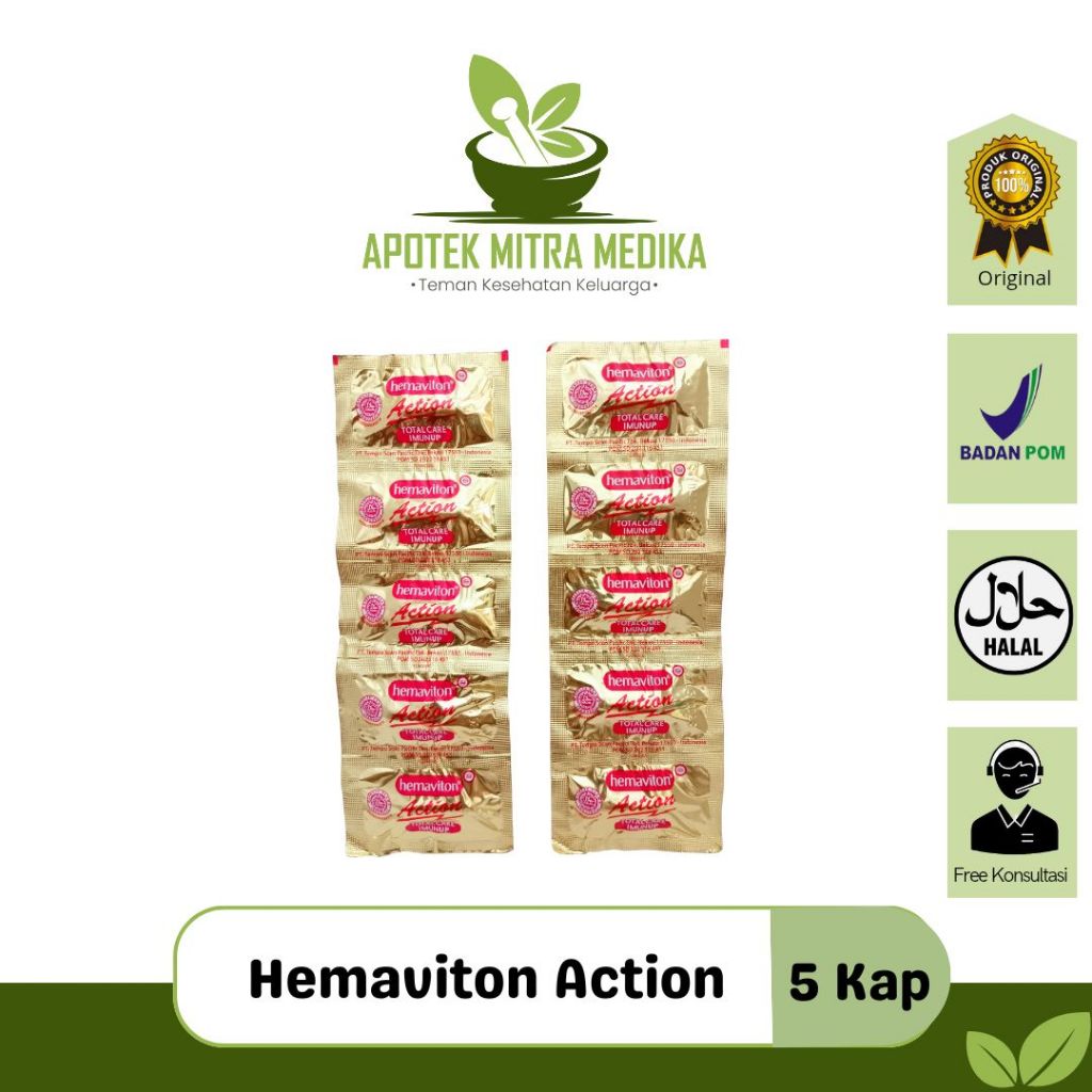 Hemaviton Action Imunup - Suplemen Penambah Stamina, Tenaga, dan Energi