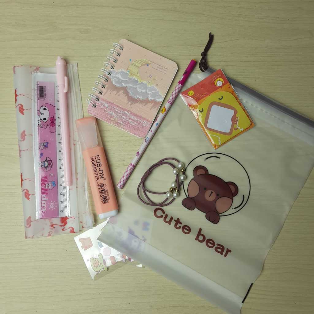 

PAKET ALAT TULIS 8IN1 / STATIONERY SET FANCY / ALAT TULIS SET / STATIONERY SET