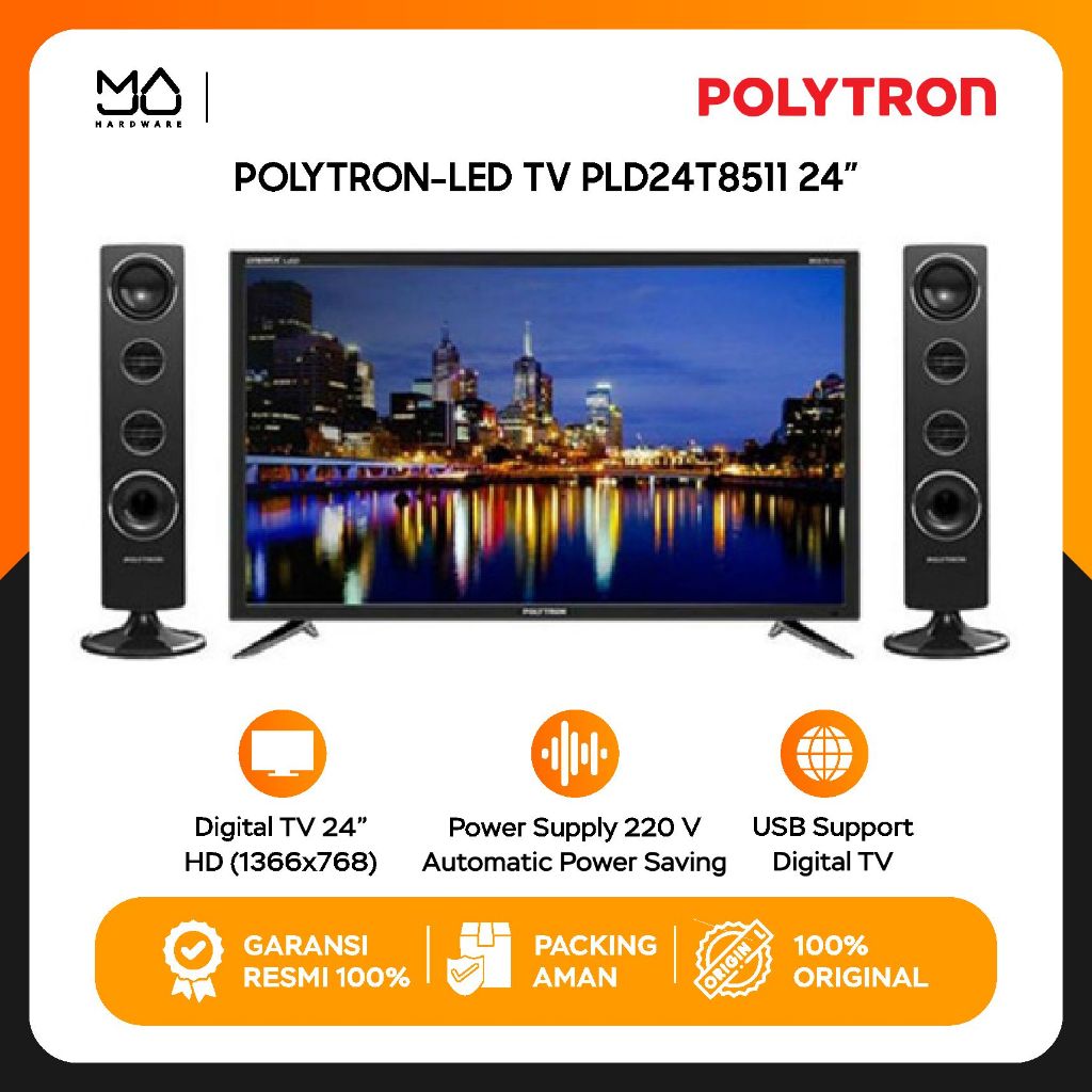 TV POLYTRON TV LED 24 inch - PLD24T8511 Garansi Resmi