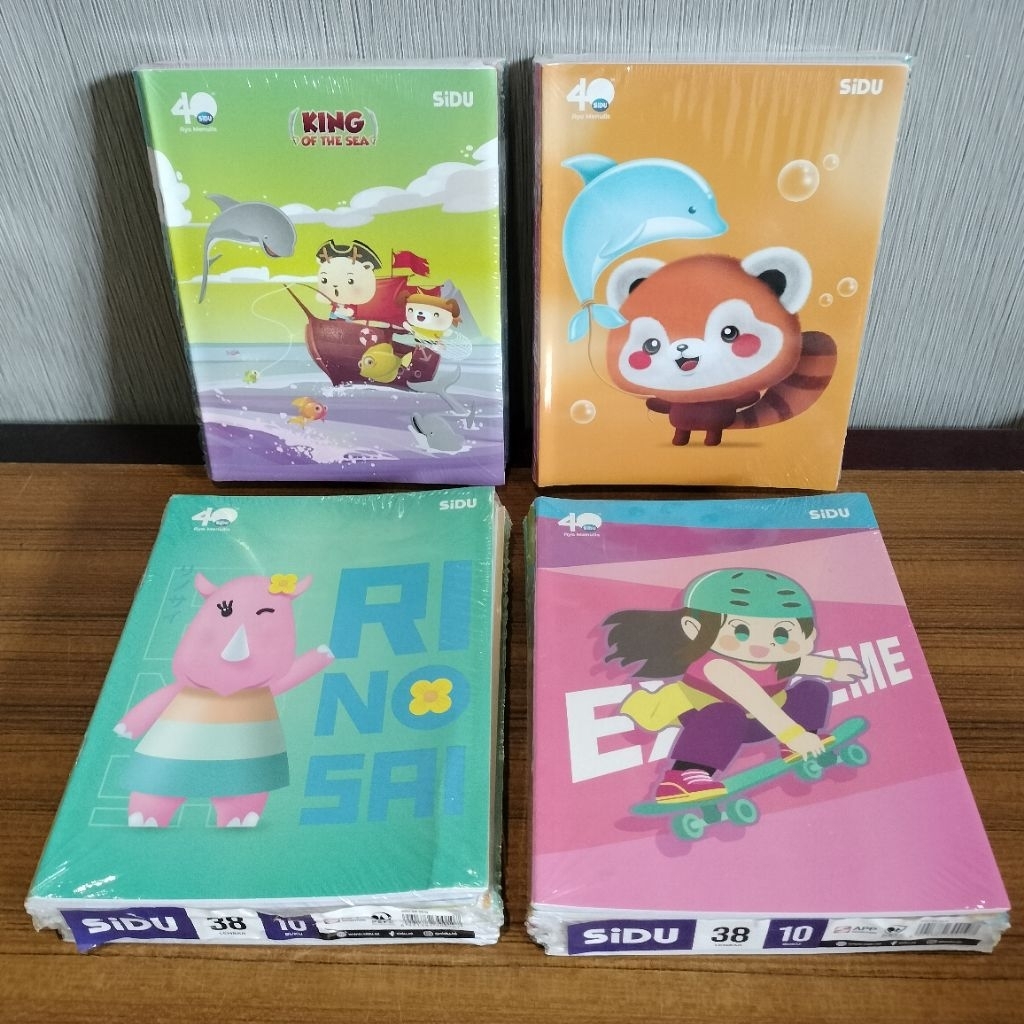 

Buku Tulis SIDU isi 38 lembar Kuarto/Pendek (per 1 pack) Motif acak