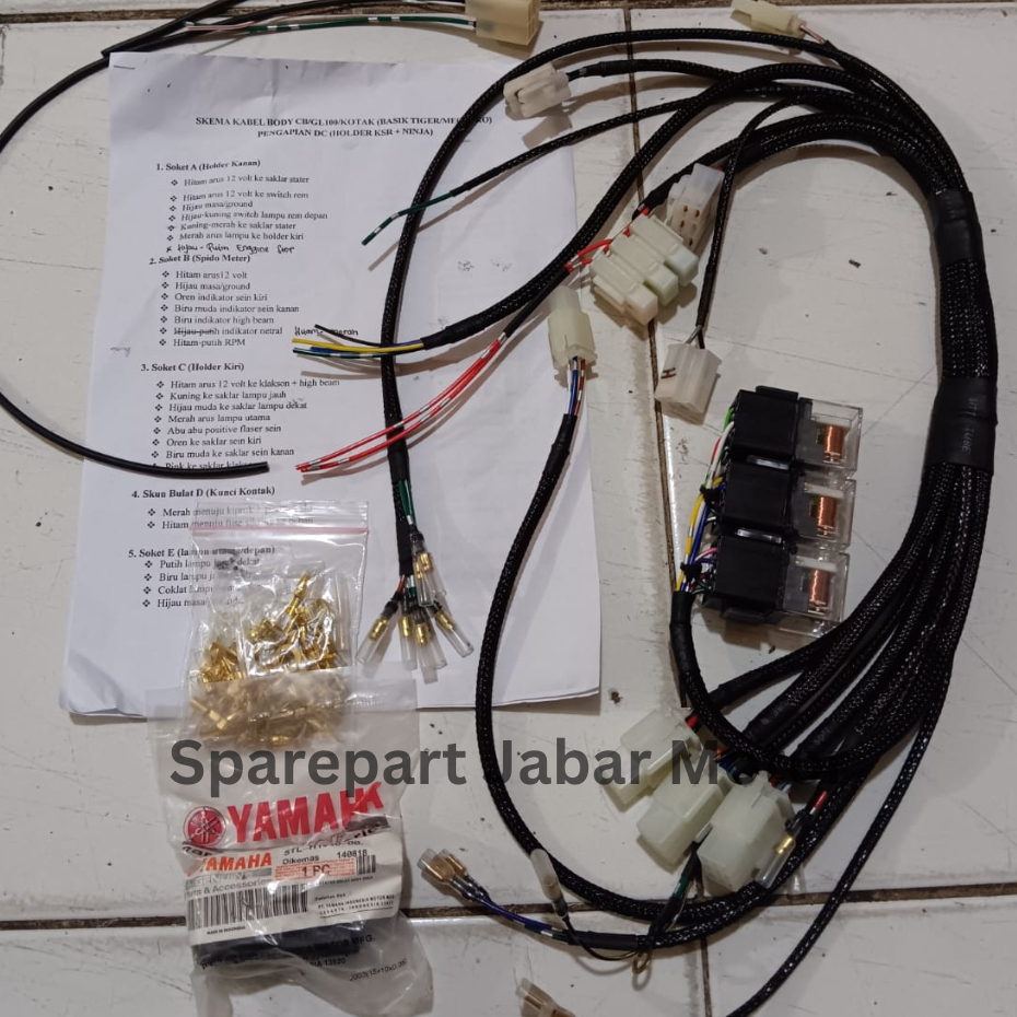 Kabel Body Bodi Set CB GL100 GL Kotak Arus DC FullWave