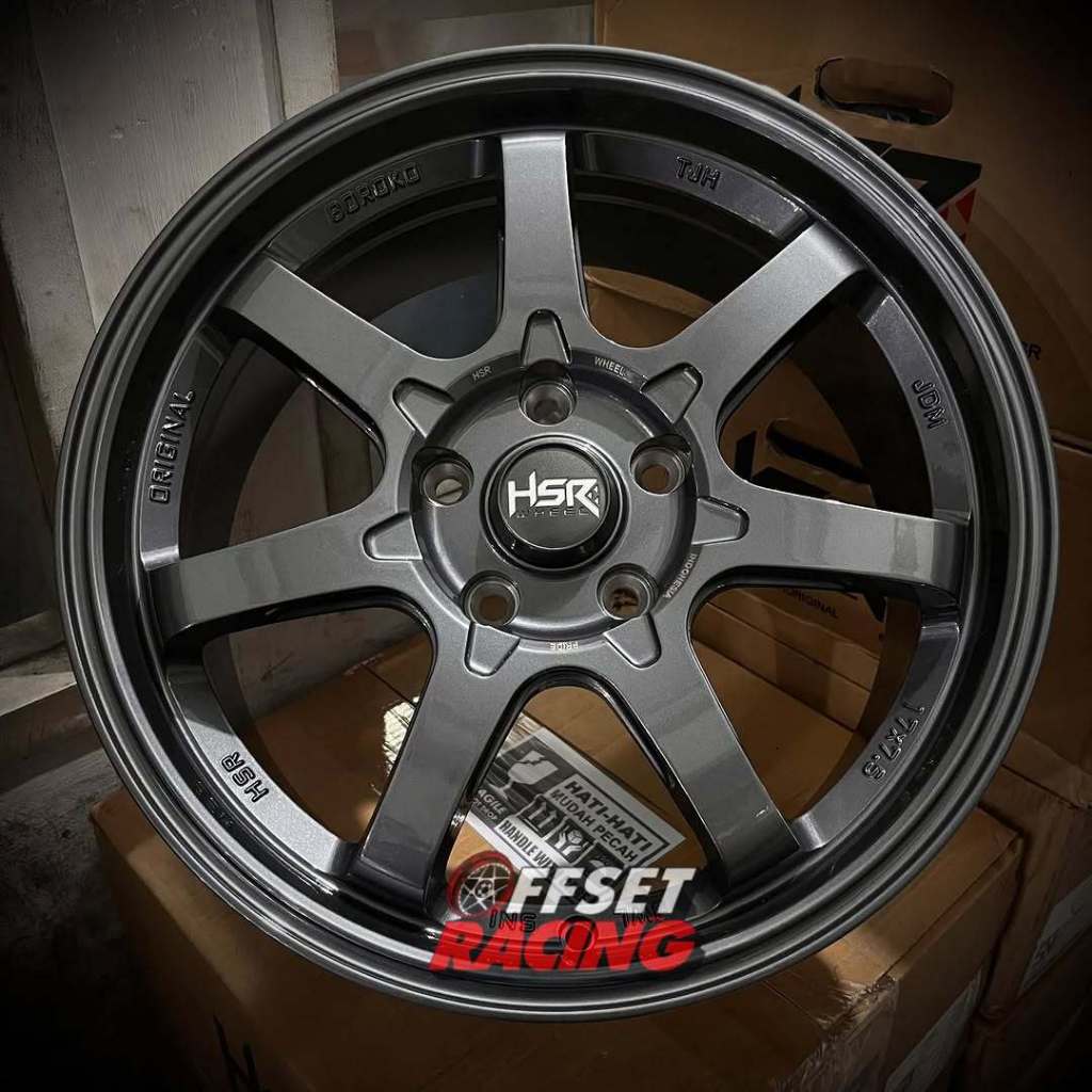 Velg Ring 17 PCD 5X114,3 HRV Ertiga Innova Xpander Velg Mobil HSR BOROKO TJH R17 Lebar 7,5