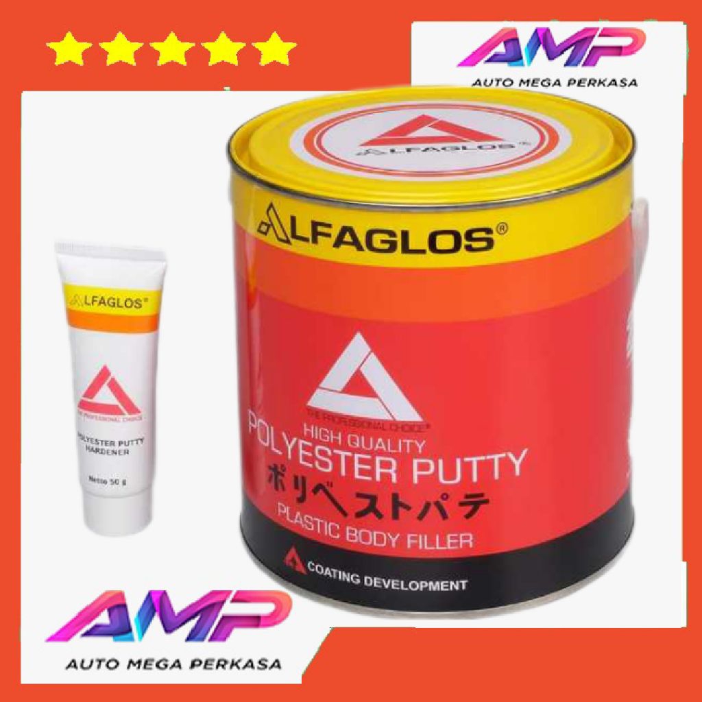DEMPUL ALFAGLOS MOBIL MOTOR 3.5 KG / GALON POLYESTER PUTTY  ORIGINAL