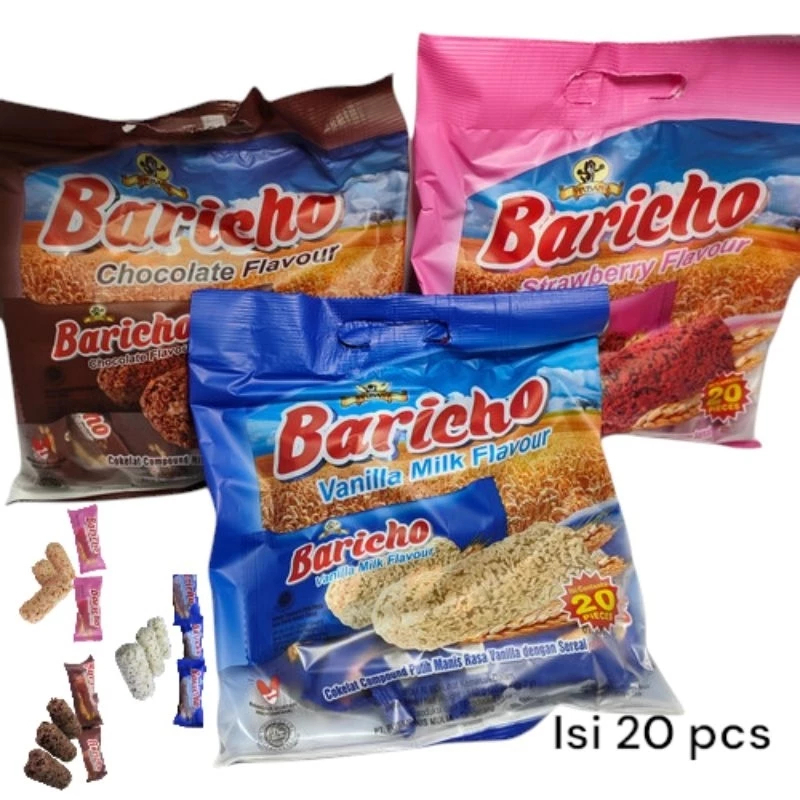 

Baricho oat sereal coklat 140gr 1pack isi 20pcs bungkus strawbery vanila Snack Gandum Bar coconut Kelapa Biskuit Viral