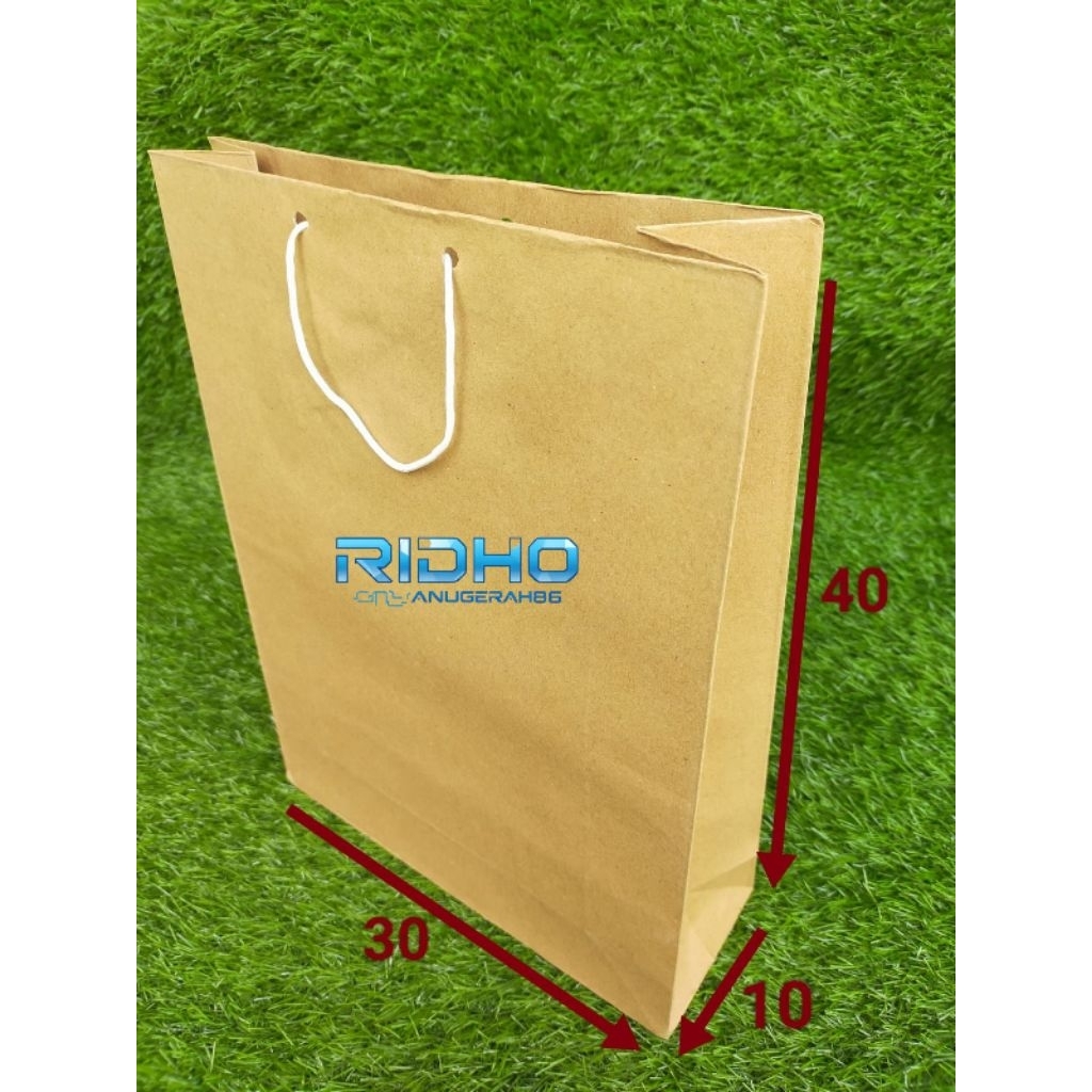 

(isi 12pcs) paperbag coklat XL(uk 40x30x10)