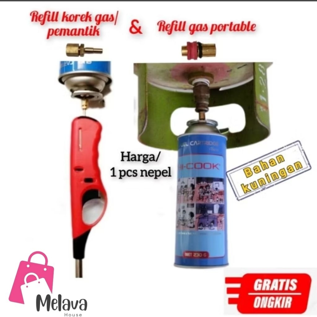Refil korek gas alat isi ulang korek api dari gas portable ke korek pemetik panjang refil gas
