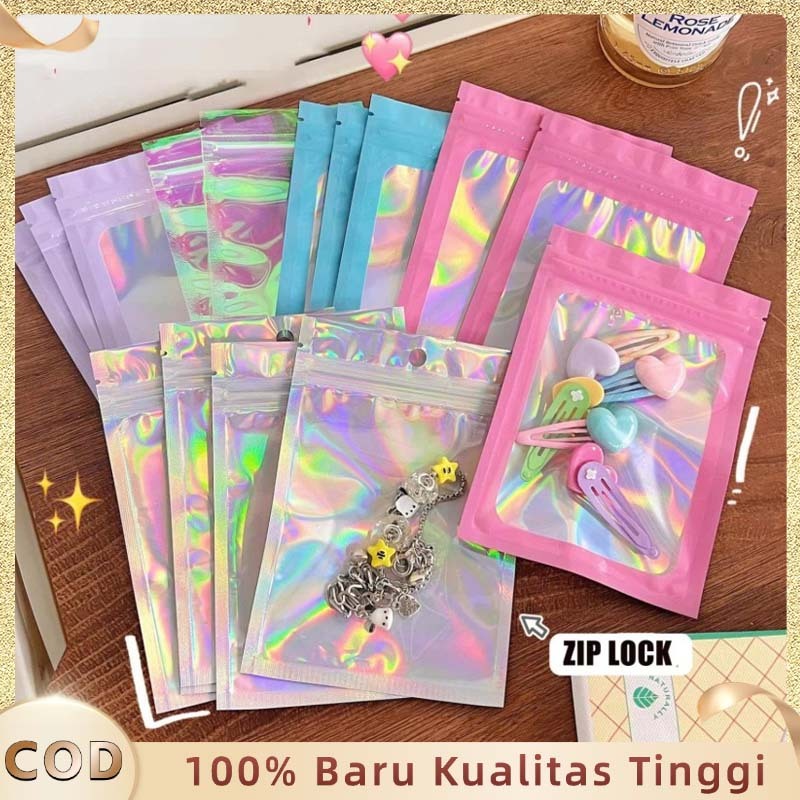 

Plastik Klip Sachet Klip Ziplock Plastik 50pcs Plastik Klip Ziplock Zipper Hologram Plastik Ziplock Silver