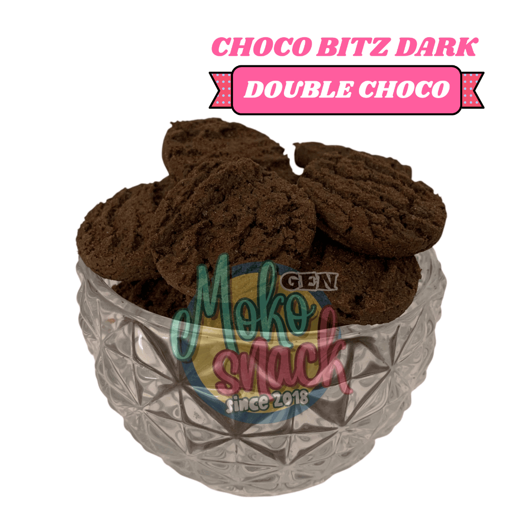 

COOKIES CHOCO BITZ DARK DOUBLE CHOCO 500gr (kemasan 250grx2) [SNACK KILOAN]