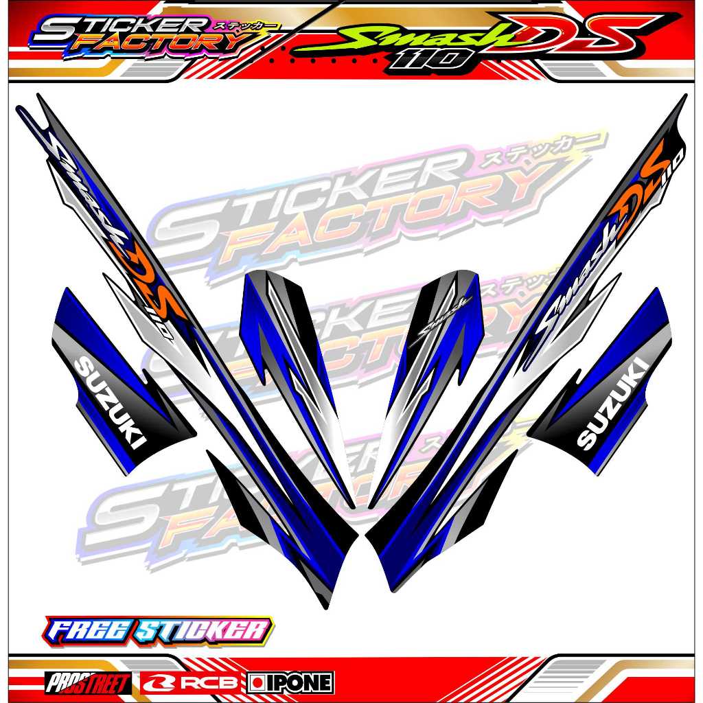 STRIPING VARIASI SUZUKI SMASH 110 DS / STICKER LIST VARIASI MOTOR SUZUKI SMASH 110 ORI