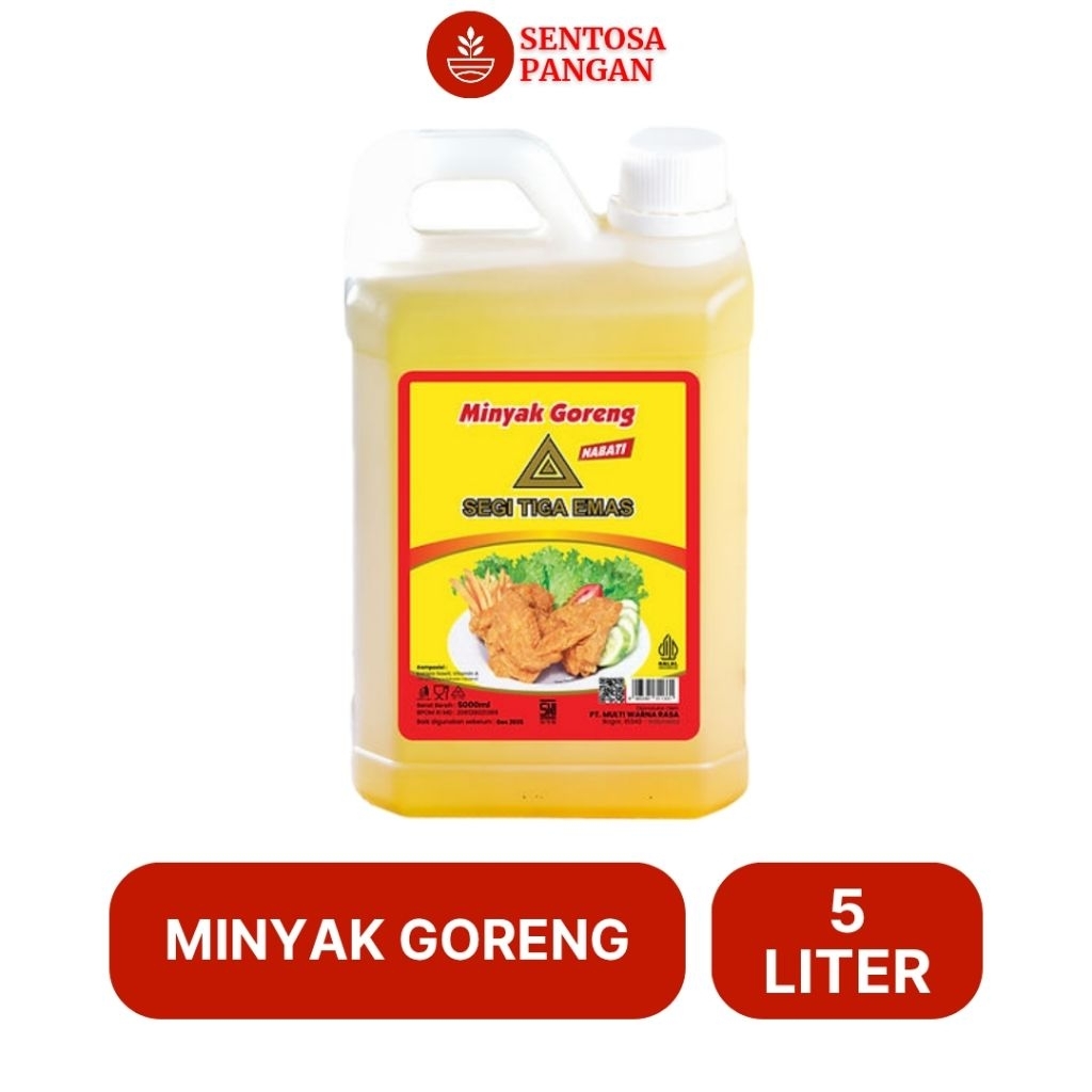 

Minyak Goreng Segi Tiga Emas 5 Liter Jerigen