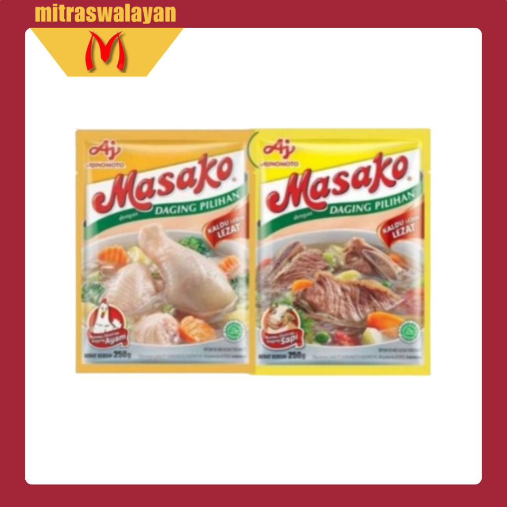 

MASAKO Penyedap Bumbu Rasa Ayam 123 gr & Sapi 100 gr