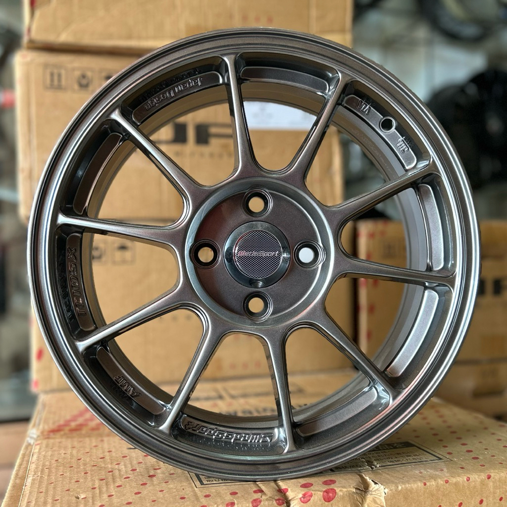 Velg Tc105 Wedssport Ring 15 Lebar 6.5 Pcd 4x100 Et 42 Warna Hyper Black