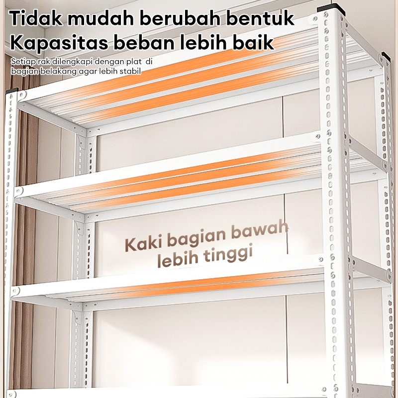 Rak Besi Siku 5 Susun Rak Gudang Rak Besi Susun Serbaguna Rak Barang Rak Aquarium Besi 5 Susun