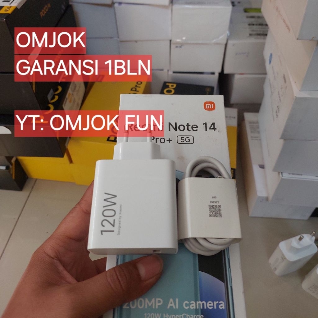 Charger Redmi Note 14 pro + plus 5G copotan bekas 120w
