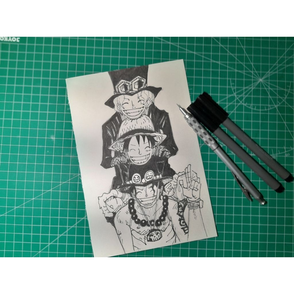

gambar sketsa drawing pen one piece A5