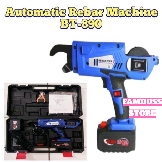 Mesin Pengikat Besi Otomatis Rebar Tier BT890 12.8V Li-Ion – Alat Ikat Beton Cepat & Praktis