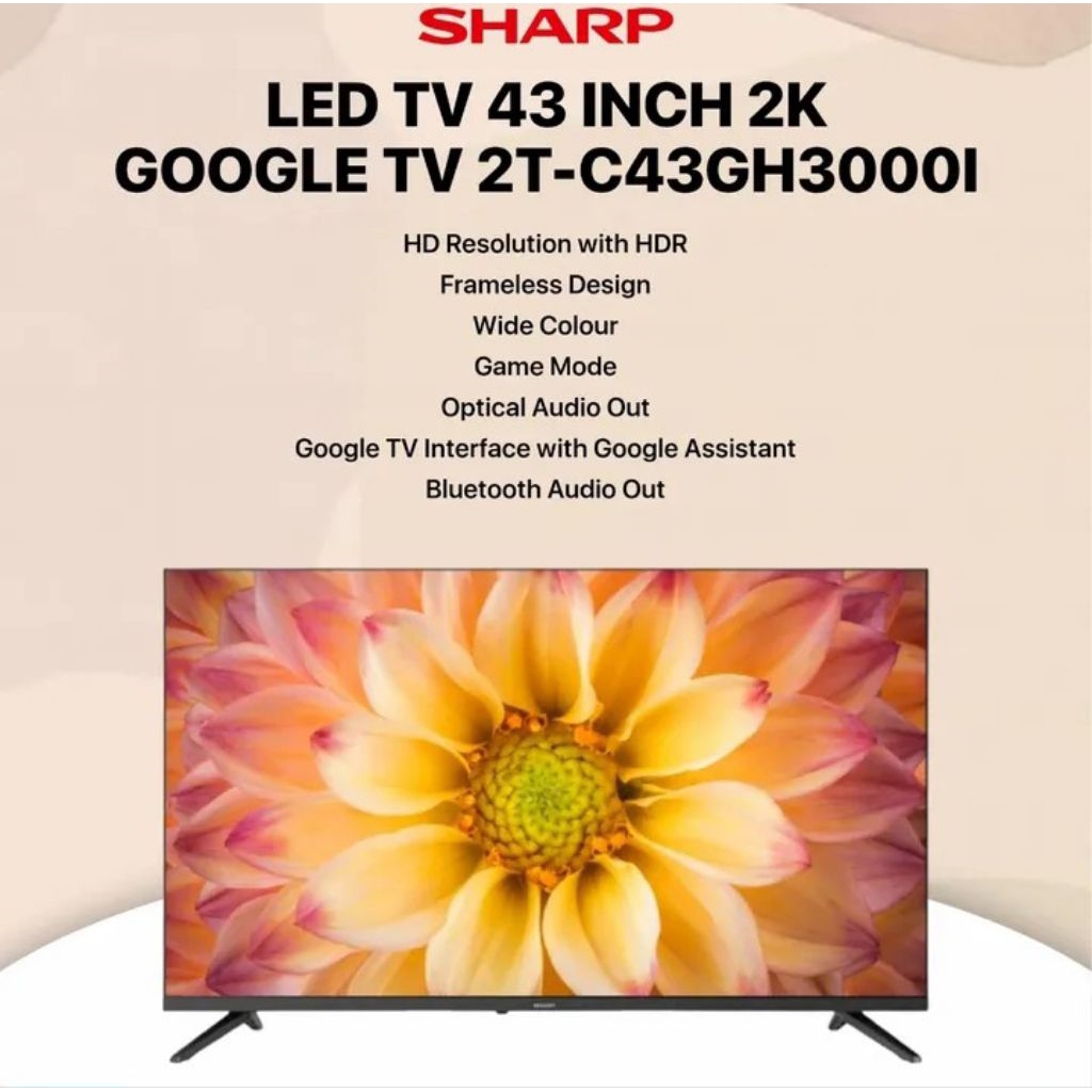 LED SHARP 42 inch Android 2TC-43GH3000I Android TV AQUOS FullHD 2TC 43 GH 3000I