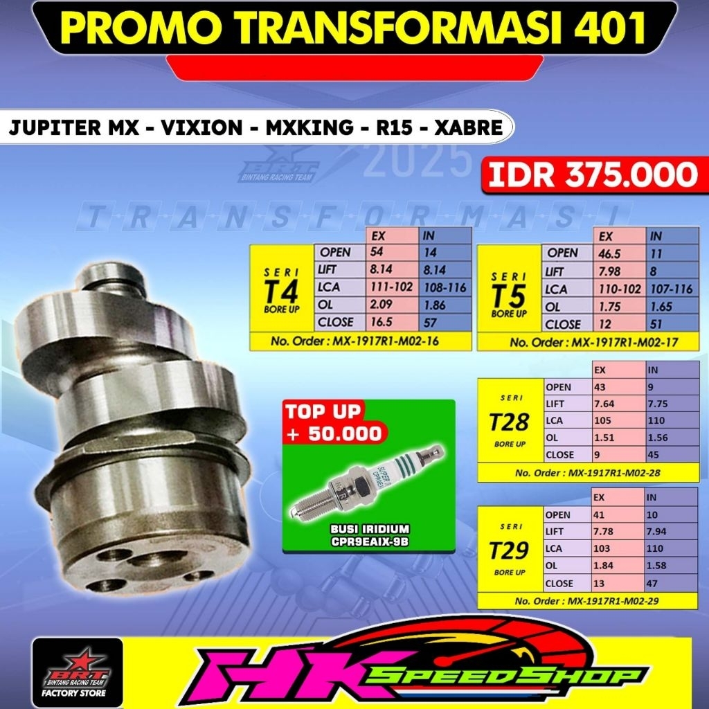 NOKEN AS BRT BRT JUPITER MX / MX KING / VIXION / R15 OLD / XABRE / NVL / NVA T1 T2 T3 T4 T5 R6 R7 R8