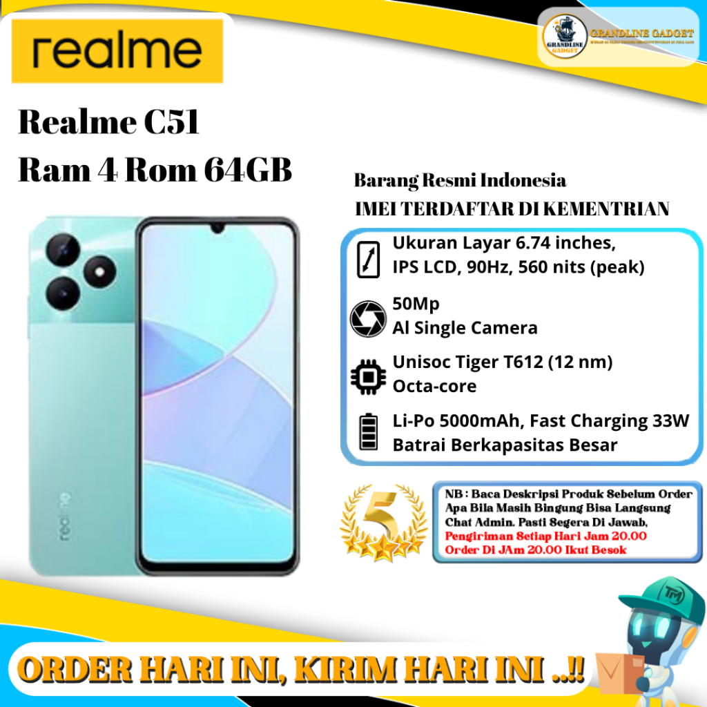 Realme C51 Ram 4/64GB | Ram 4/128GB