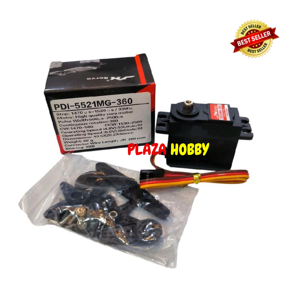 JX servo PDI 5521MG 360 derajat 55g 20KG metal gear untuk rc car 1/8 1/10 rc boat HSP wltoys MJX MN