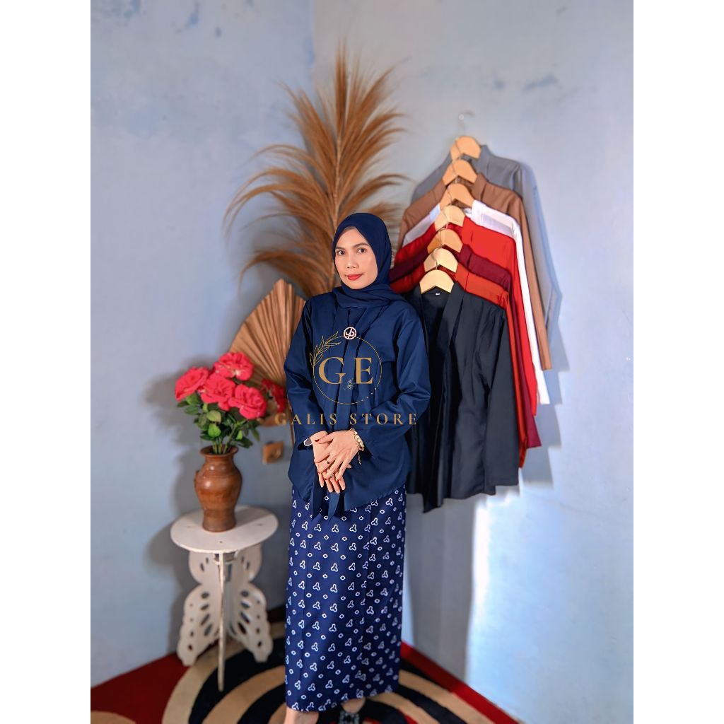 Atasan Kebaya Kartini Modern Bahan TOYOBO Polos Tangan Panjang Kebaya Tradisional Kebaya Berkualitas