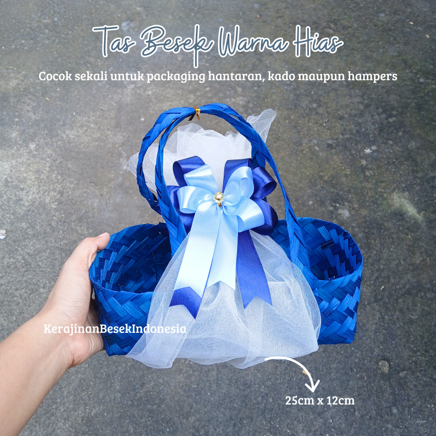 

GROSIR GOODIE BAG HAMPERS BEBAS PILIH WARNA PITA Tas besek 25cm x 12cm x 8cm warna hantaran oleh oleh parsel kue tabung seserahan