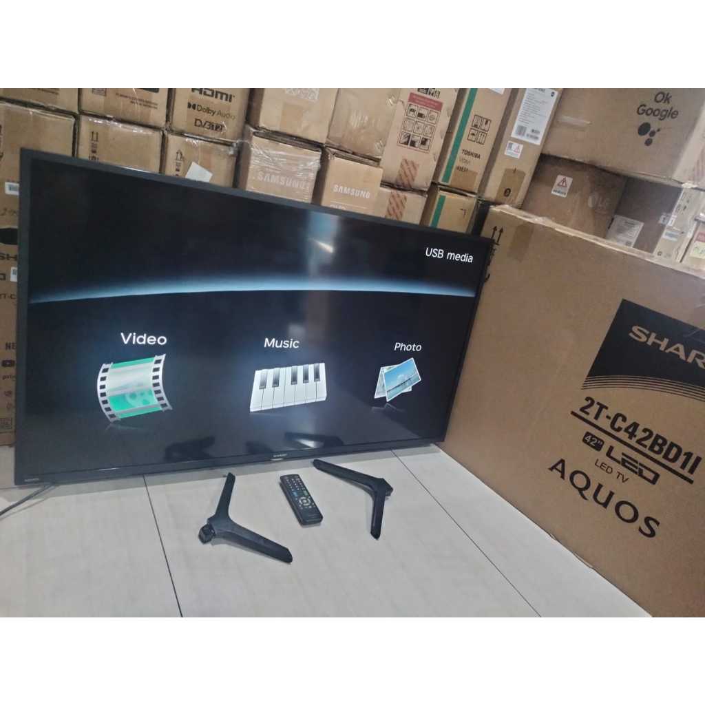 [+free palet kayu] BEKAS GADAI TV SHARP AQUOS 42 INCH DIGITAL TV GAK USAH STB 5453F