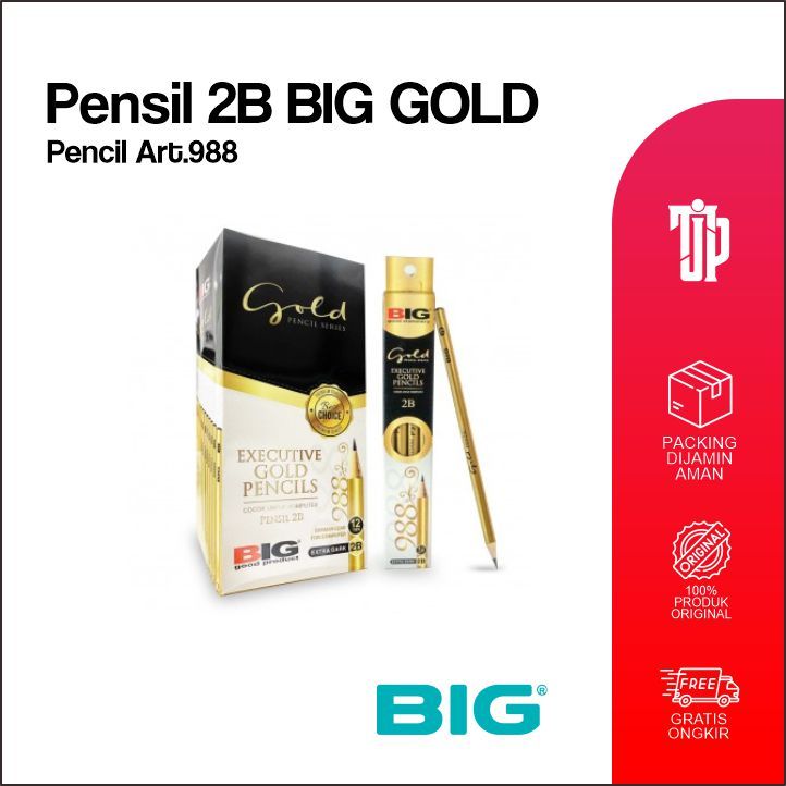 

Pensil 2B BIG Gold Pencil Art.988