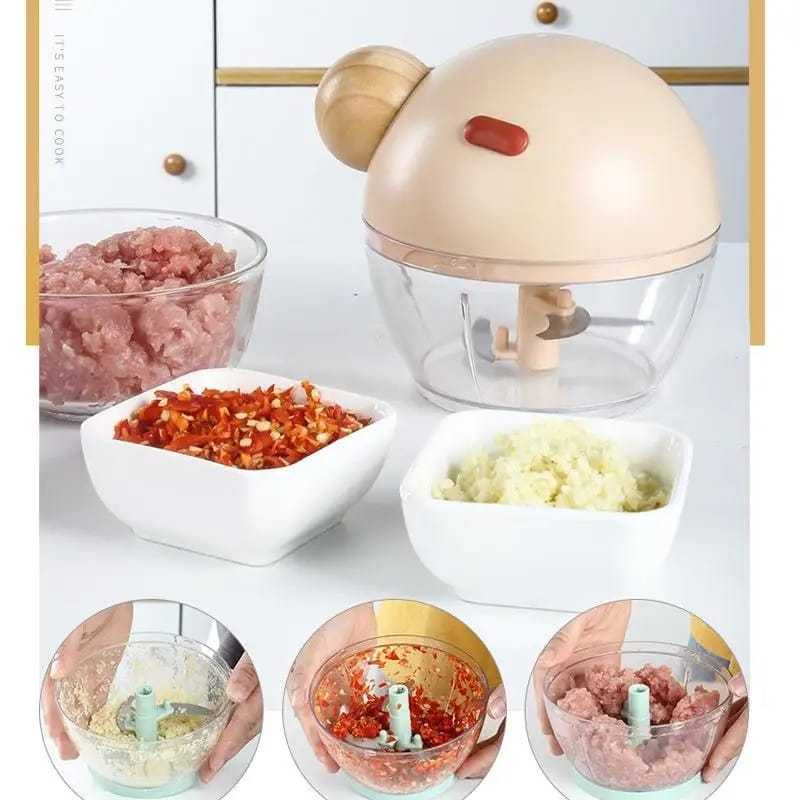 Blender Bumbu Dapur Blender Manual Coper Bumbu Choper Sayur Blender Bumbu Pencacah Daging Portable