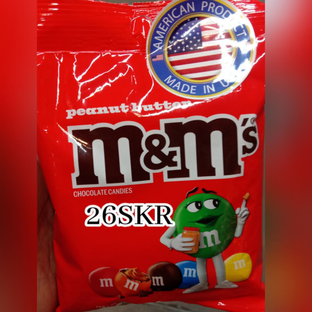 

coklat m&m peanuts butter 144gr USA/pack